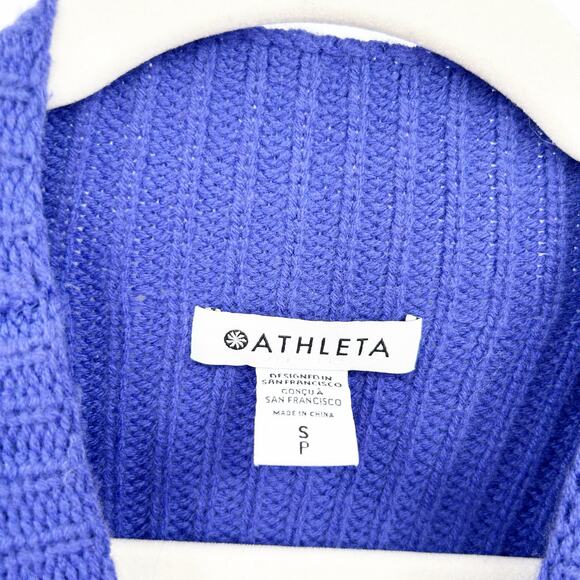Athleta Womens Azalea Wrap Slit Merino Wool Cashmere Knit Mock Neck Sweater S - Picture 4 of 8